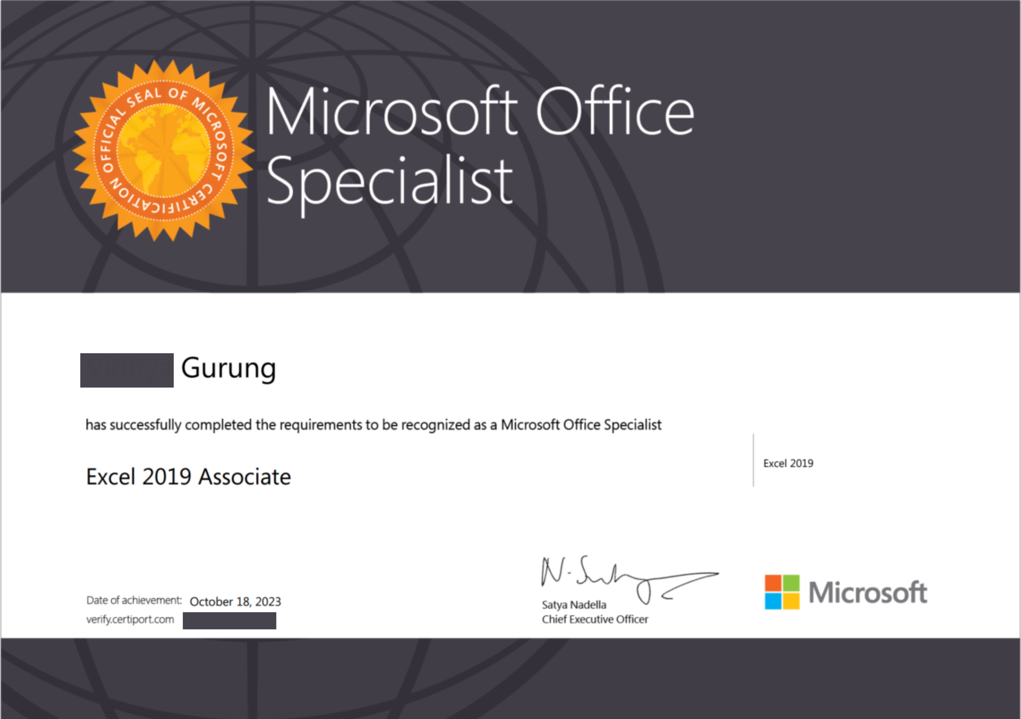 Sample Microsoft Certification